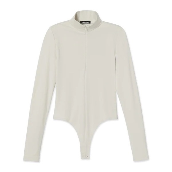 Talentless Rib Zip Front Bodysuit Size L - Picture 4 of 13